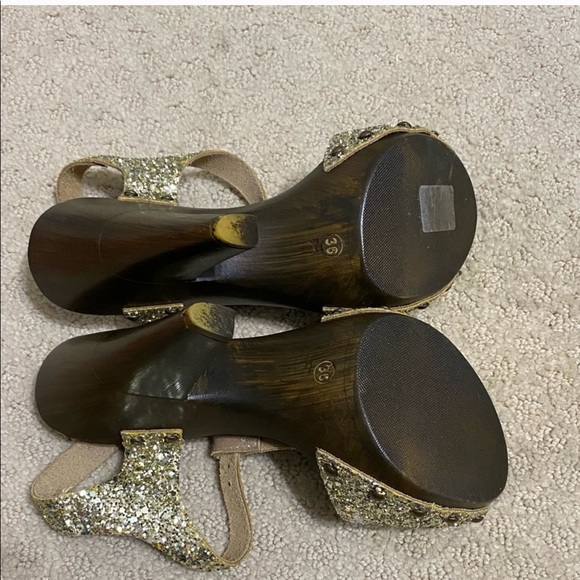 Texto Gold Sparkly Heels Size 36 - Picture 7 of 10